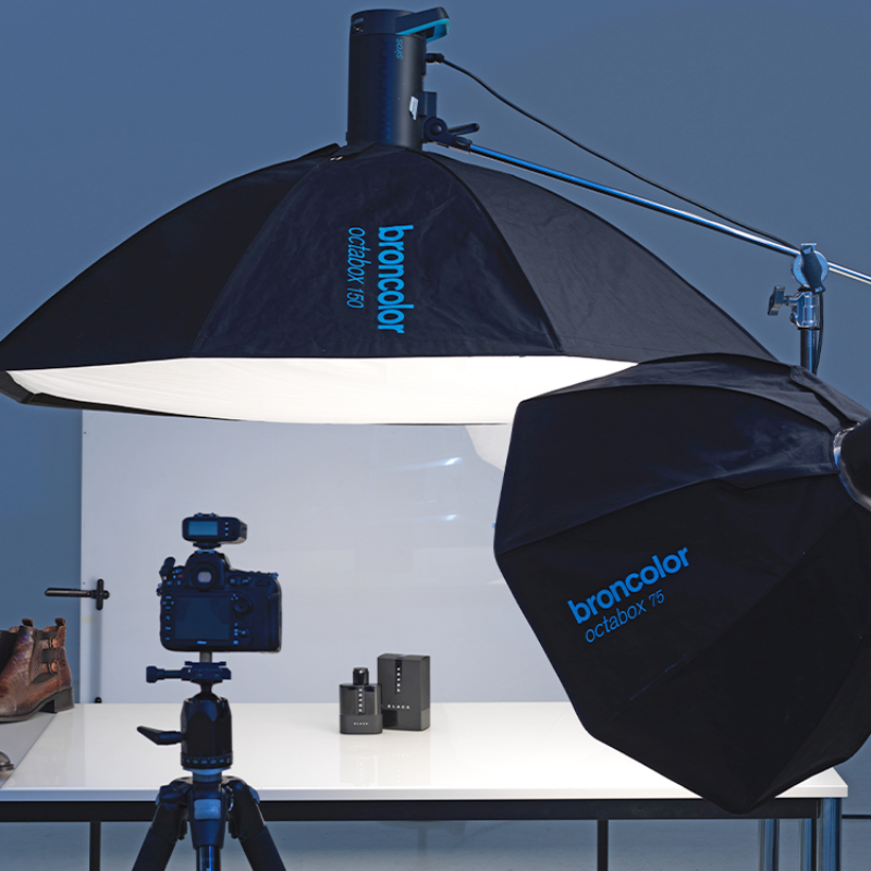 Éclairage studio professionnel pour packshot produit